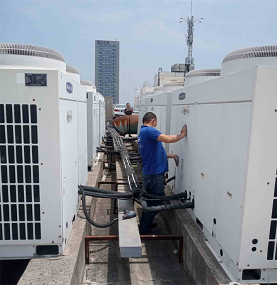 陆河中央空调制热和不制冷系统维修方法